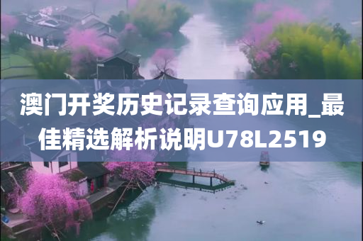 澳门开奖历史记录查询应用_最佳精选解析说明U78L2519