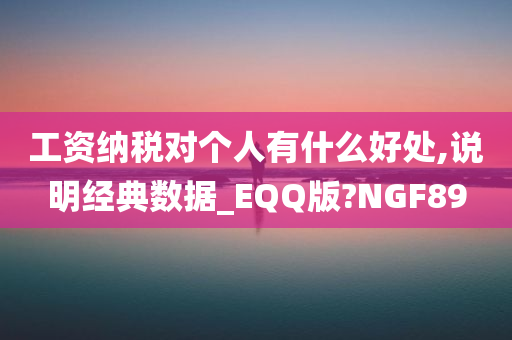 工资纳税对个人有什么好处,说明经典数据_EQQ版?NGF89