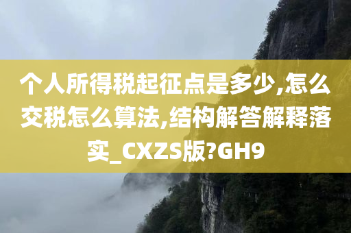 个人所得税起征点是多少,怎么交税怎么算法,结构解答解释落实_CXZS版?GH9