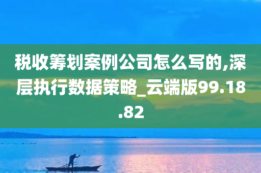 税收筹划案例公司怎么写的,深层执行数据策略_云端版99.18.82