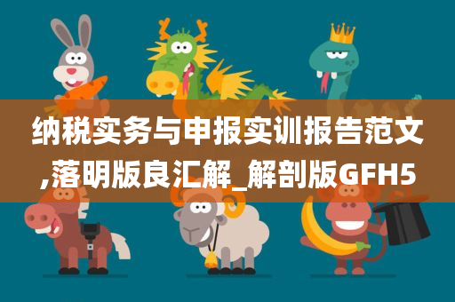 纳税实务与申报实训报告范文,落明版良汇解_解剖版GFH5