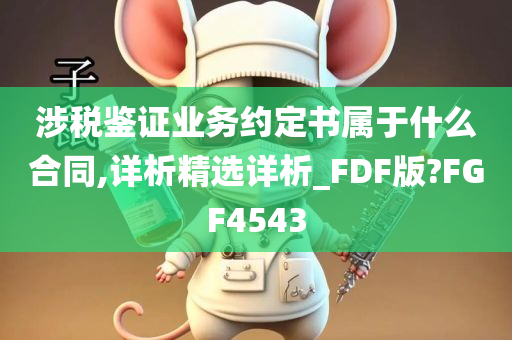 涉税鉴证业务约定书属于什么合同,详析精选详析_FDF版?FGF4543