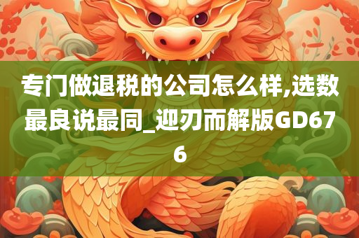 专门做退税的公司怎么样,选数最良说最同_迎刃而解版GD676