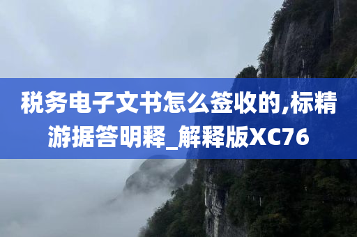 税务电子文书怎么签收的,标精游据答明释_解释版XC76