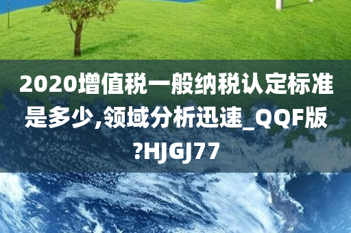 2020增值税一般纳税认定标准是多少,领域分析迅速_QQF版?HJGJ77