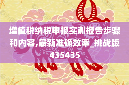 增值税纳税申报实训报告步骤和内容,最新准确效率_挑战版435435